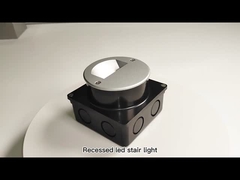 Aluminico per esterni LED Step Light IP65 Round Cover Square Sleeve Wall Stairway