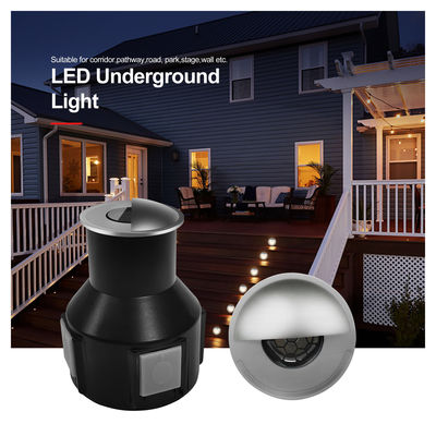 IP67 Semi-ombreggiamento reticolato rotondo RGB lato bianco caldo che emette luce sotterranea sepolta