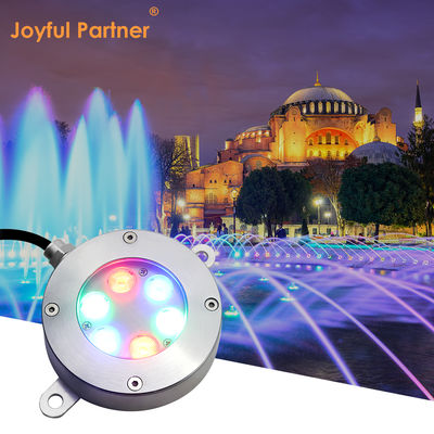 Joyful Partner 6W 9W 24V DMX Controllo In acciaio inossidabile IP68 Lampade di fontana RGB subacquee