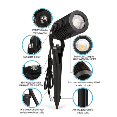 Lampade LED impermeabili per paesaggio esterno IP66 14W COB Lampade da giardino