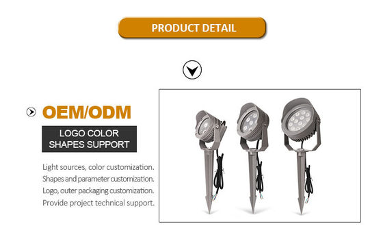 IP65 12V DC Dimming Decorative LED Spotlight Lampada da paesaggio esterna in alluminio
