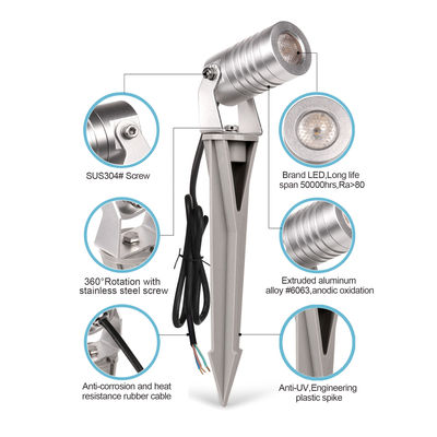 Moderna luce a LED da giardino in alluminio impermeabile Ip65 LED Spike Light