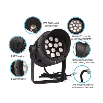 Alte luminosità Rotondo esterno RGB LED Luci riflettori IP65 LED Paesaggio albero