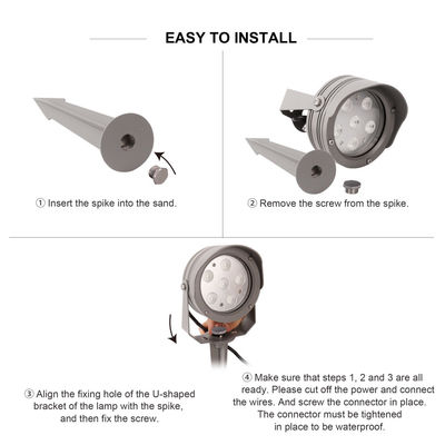 L'alluminio legata LED luce da giardino IP65 impermeabile luce da prato esterno