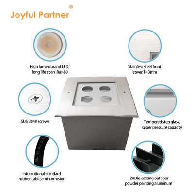 12V di corrente continua a livello del pavimento LED di luce esterna sotterranea IP67 sepolto 3W 4W 8W