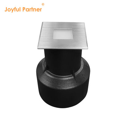 IP67 Illuminazione a LED a terra 1W 2W 3W Quadrato intagliato Tipo SS Copertura vetro ghiacciato senza lenti