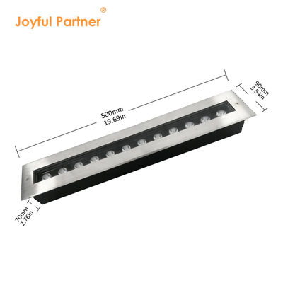 500 mm di lunghezza di LED con luce lineare in incasso 12W IP67 impermeabile personalizzato