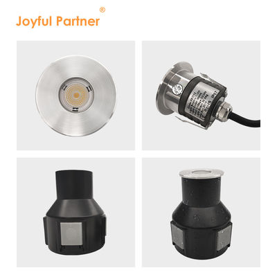 Luce sotterranea IP67 a bassa tensione 1W 3W 3000K DC24v Forma rotonda quadrata con copertura anteriore in acciaio inossidabile