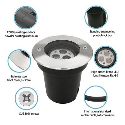 3W 6W 9W Giardino LED Luce sotterranea RGB Cambiamento colore luci in ritiro