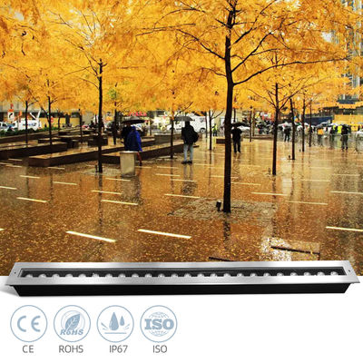 Luce a LED lineare a terra 1 metro di lunghezza 24W 48W IP67 Controllo DMX per giardino esterno