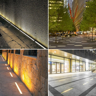 Luce a LED lineare a terra 1 metro di lunghezza 24W 48W IP67 Controllo DMX per giardino esterno