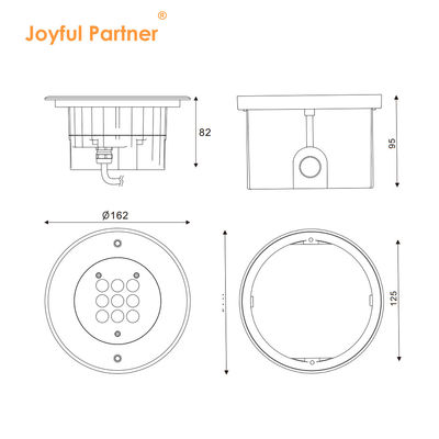 Cassa in alluminio impermeabile a terra 3500K Bianco caldo DIA162MM Garanzia di 2 anni
