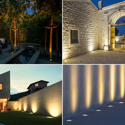 Lampade LED in alluminio all' esterno e a terra