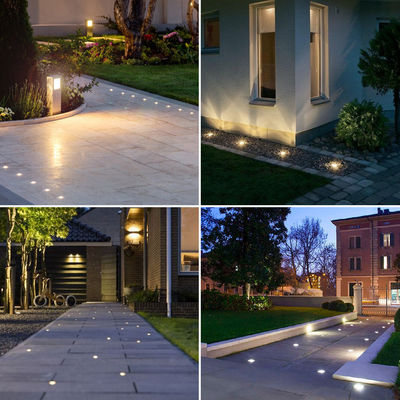 Lampade sotterranee a LED Acciaio inossidabile 1W 2W AC/DC 2700K-6000K DIA38MM Con vetro ghiacciato