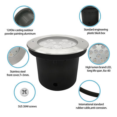 Luce di alta potenza di 9W LED sotterranea