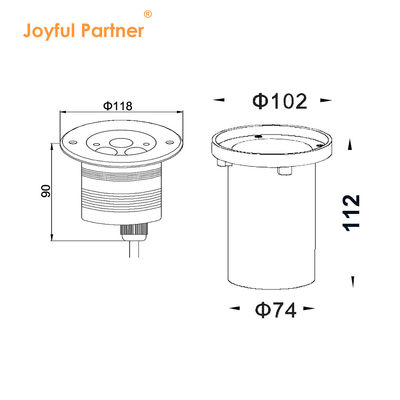 Luce di parcheggio a LED sotterranea 3W 6W 9W COB Luci da giardino a LED esterne con guarnizione in acciaio inossidabile