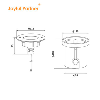 Piscina luce subacquea 3W 6W IP68 RGB resistenza UV DC24V