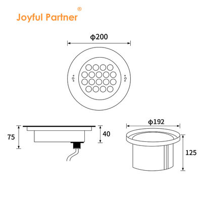 316 acciaio inossidabile RGBW luce subacquea 4 in 1 40W DC24V LED luci piscina