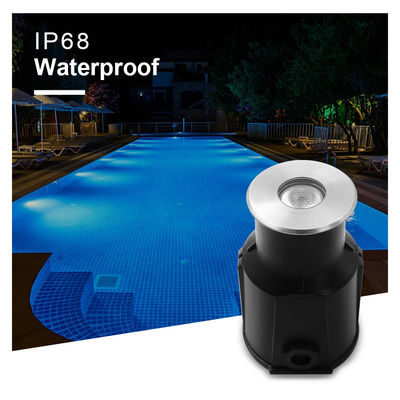 RGBW4in1 Lumi LED impermeabili piscina Mini Dimensione DIA68MM Bianco Caldo 3000K Con Casella di Sosta
