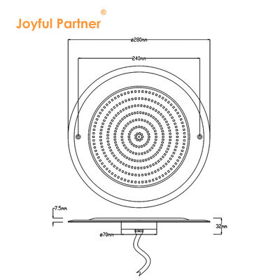 IP68 LED PAR56 Pool Light RGB Cambiamento colore 12VDC AC 35W DIA280mm SMD2835 432pcs Con pacchetto colore