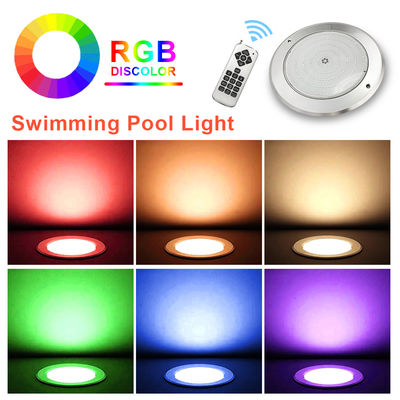 Lampada di piscina a LED impermeabile PAR56 316 SS alloggiamento ABS ultra sottile 7.5mm Resina riempita di parete montata 230MM 18W 25W DC AC12V