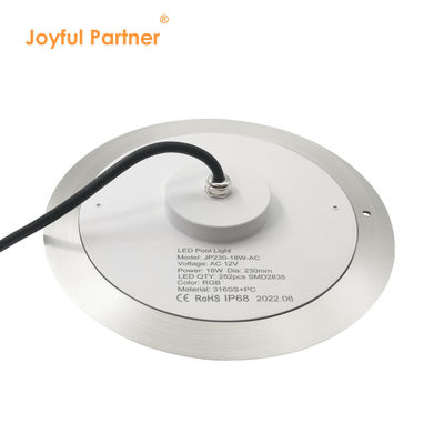 Lampada di piscina a LED impermeabile PAR56 316 SS alloggiamento ABS ultra sottile 7.5mm Resina riempita di parete montata 230MM 18W 25W DC AC12V