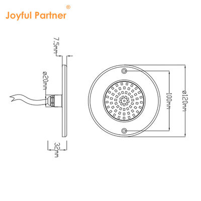 6W LED PAR56 Pool Light Ultra Thin PC Material Wall Montaged Per Piscina