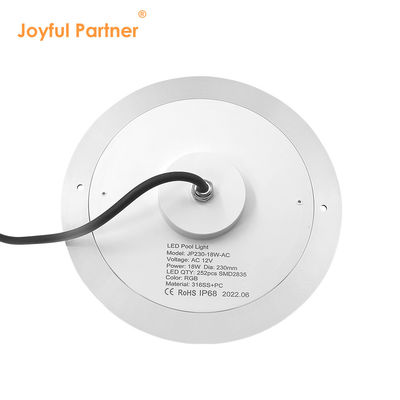 Faretto per piscina RGB IP68 DC12V 18W 25W 35W LED DIA230MM SMD2835 324pcs