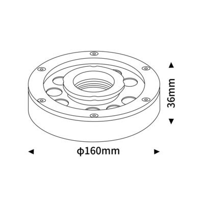 Luce ad anello a ugello di fontana sommergibile