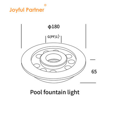 Luce LED a anello di fontana IP68 24W in acciaio inossidabile Luce subacquea