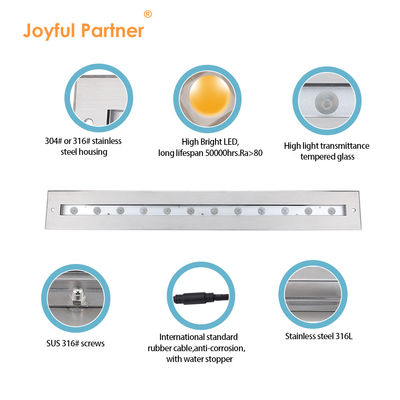 SS316L Luce lineare subacquea 3000K 4000K 6000K IP68 Lampada a LED per lavastoviglie