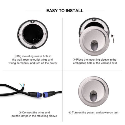 Lampade a LED a parete reticolate per esterni IP65 Lampade a LED in alluminio impermeabile per scale