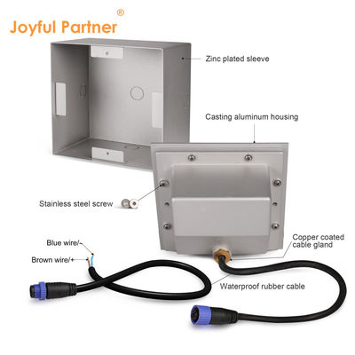 Luce a parete a LED IP65 Quadratura impermeabile 12V 220V Voltaggio Disegno personalizzato per scala