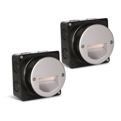 Aluminico per esterni LED Step Light IP65 Round Cover Square Sleeve Wall Stairway