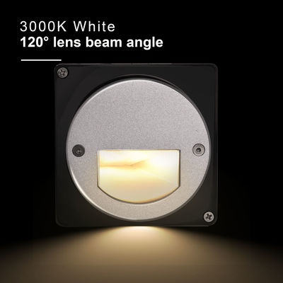 Aluminico per esterni LED Step Light IP65 Round Cover Square Sleeve Wall Stairway