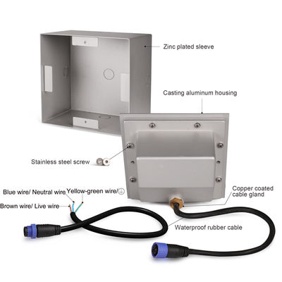 AC100~240V Lampade a scalinata LED 6W COB IP65 120*120mm per corridoio