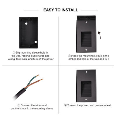 SMD 6W LED Recessed Wall Light IP65 Lampada a pavimento sepolta Lampade a LED per esterni