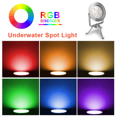 LED Underwater Spot Light Acciaio inossidabile 316 RGB CE RoHS certificato con treppiede