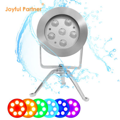 RGBW LED Underwater Spot Light 24V DC in acciaio inossidabile 316 DMX512 Controller