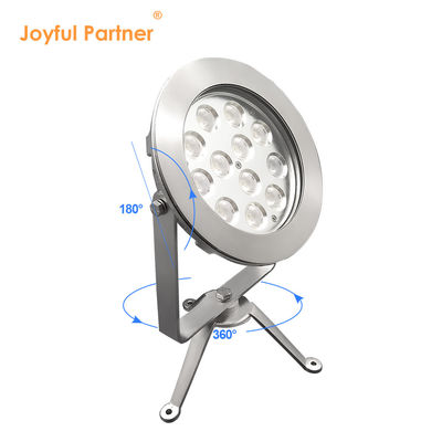 LED Underwater Spot Light IP68 12W 24W DMX Control 316SS RGBW 12/24VDC Durable per piscine da giardino/hotel