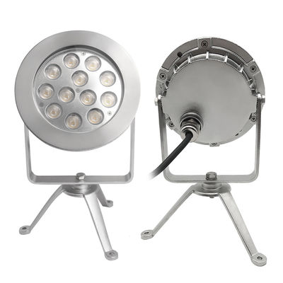 LED Underwater Spot Light IP68 12W 24W DMX Control 316SS RGBW 12/24VDC Durable per piscine da giardino/hotel
