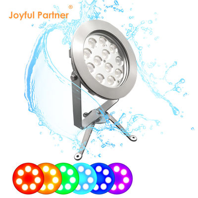 LED Underwater Spot Light IP68 12W 24W DMX Control 316SS RGBW 12/24VDC Durable per piscine da giardino/hotel