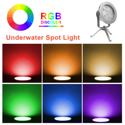 LED RGBW Luce di fontana subacquea DMX Controllo Acciaio inossidabile Luci subacquee