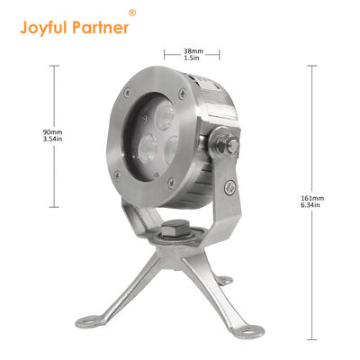 Controllo DC24V di alta qualità 304 in acciaio inossidabile DMX512 RGBW IP68 12w LED luce subacquea