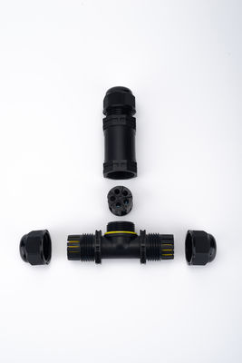 IP68 connettore impermeabile di tipo T 3 canali 3 poli connettore di cavo esterno