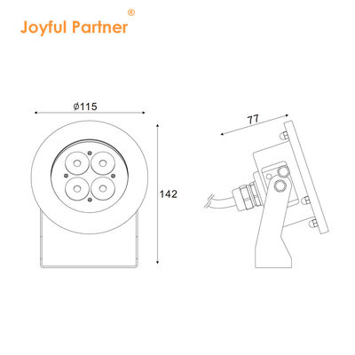 Faretto subacqueo a LED IP68 RGBW 4In1 colorato con supporto regolabile Approvato RoHS