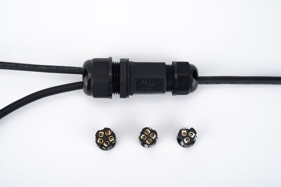 1 in 2 Out Nero IP68 Quick Connector Casella di giunzione a cavo sotterraneo impermeabile