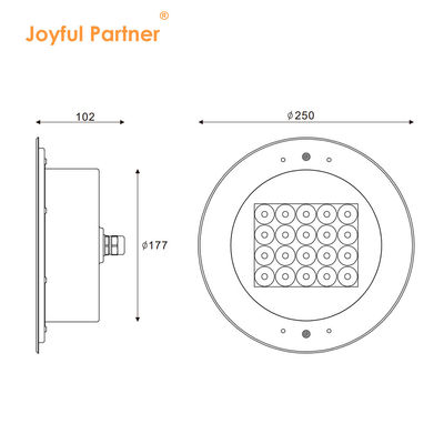 Piscina luce subacquea 20W IP68 316 acciaio inossidabile con controllo DMX