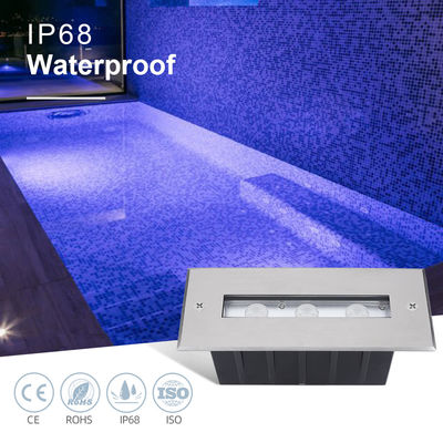 IP68 Luce piscina 3W 6W RGB Unico colore sott'acqua Lavatrice lineare per pareti Luce con manica di montaggio in plastica