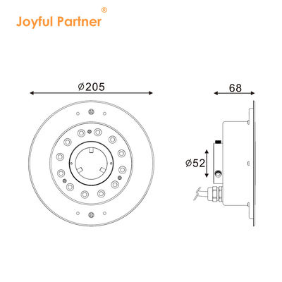 Faretto per fontana LED subacqueo IP68 12W 24W 36W Bianco caldo RGB RGBW4in1 Acciaio inossidabile 316L DC 24V